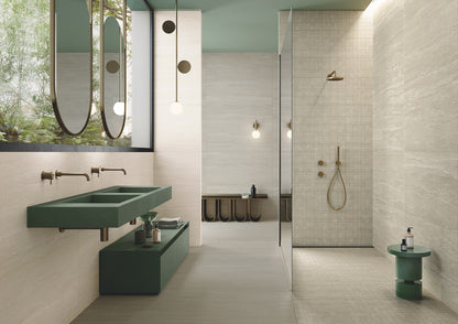 Happy Floors Intricate Tile in Cenere & Beige Vein Cut, #sku_ESR0863, #sku_ESR08BA, #sku_ESR0463, #sku_ESR04BA