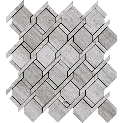 Happy Floors Stone & Marble Tile in Wooden White