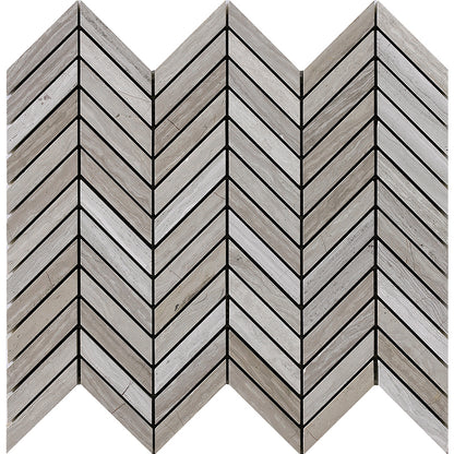 Happy Floors Stone & Marble Tile in Wooden White